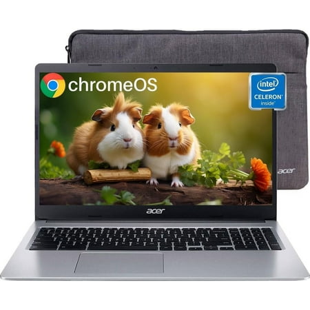 New Acer Chromebook 315 Laptop, 15.6" HD Display Intel Celeron N4020(Up to 2.8GHz), 4GB RAM 64GB eMMC, Intel UHD Graphics, 12.5H Long Battery, WiFi, Bluetooth, Chrome OS