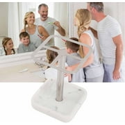 HarmonyBliss Rustproof Stainless Steel Toothbrush Holder 3 Slots Space Saving Toothpaste Stand Organizer for Bathroom Use 304 Stainless Steel Build (Silver)