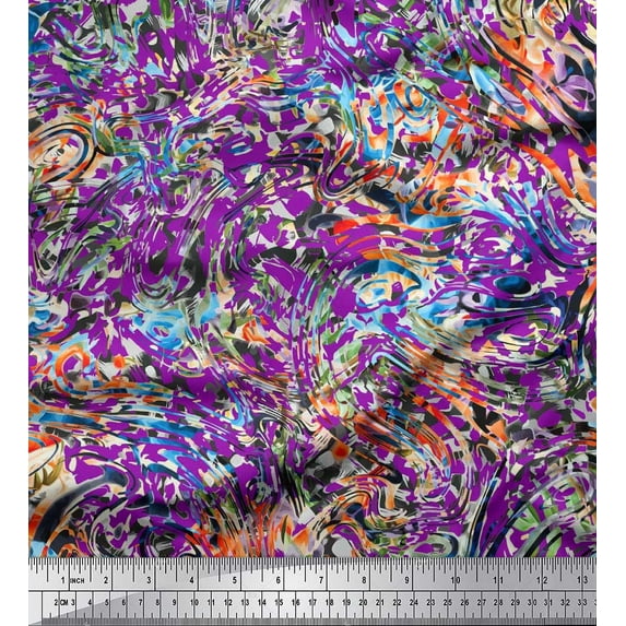 Soimoi Cotton Jersey Fabric Animal Skin Texture Print Fabric by The Yard 58 Inch Wide