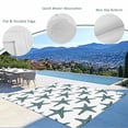 thumbnail image 3 of Outdoor Rug 3x5 ft Summer Starfish Outdoor Large Area Rug Non Slip Rubber Beach Teal Front Door Mat RV Rug Camping Carpet Patio Outdoor Rugs for Backyard Balcony Deck Porch Indoor, 3 of 9