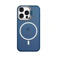 thumbnail image 1 of Étui Compatible avec iPhone 13 Pro pour MagSafe, Protecteur d'Objectif de Caméra Rigide Support de Téléphone Mat Clair PC+TPU Protection Antichoc Accessoires (13 Pro, Bleu), 1 of 5