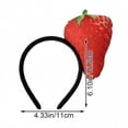 thumbnail image 2 of vlrwzc Simulated Food Hair Hoop Funny Kawaii Fruit Vegetable Headwear Novelty Strawberry Fancy Dress Hair Bands for Halloween Party, 2 of 7