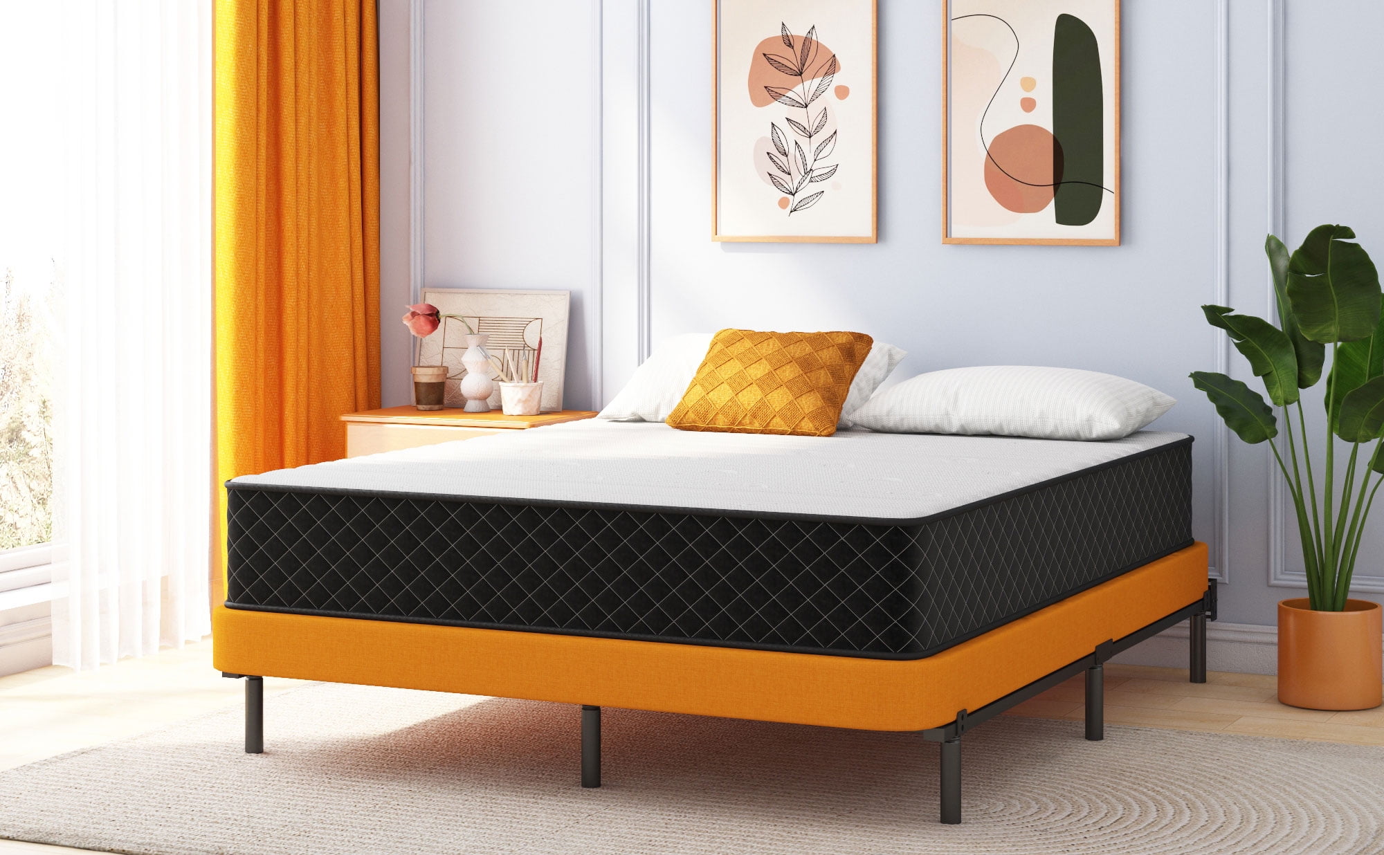 SVS Full Mattress in a Box Innerspring Medium 10 in Adult Hybrid Mattresses Supportive Full Size