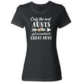 thumbnail image 3 of Inktastic Only the Best Aunts Get Promoted to Great Aunt with Flowers Women's T-Shirt, 3 of 5