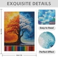thumbnail image 3 of Diamond Art Kits for Adults - 5d Two Seasons Art Tree Pencils Diamond Painting for Adults, Diamond Art for Adults Beginners, Frameless Diamond Painting Kits for Adults for Home Wall Decor, 3 of 7