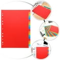thumbnail image 4 of SHISUYAN Red PP Material Binder Dividers 1 Set for Loose-leaf Compatibility and File Indexing, 4 of 9