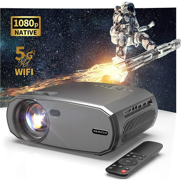 WEWATCH 15000 Lumens Outdoor Projector with 5G WiFi Bluetooth, 230 Lumen Projector, Keystone Correction & 100% Portable Projector for Home Theater, TV Sticker, HDMI, VGA, USB - Walmart.com