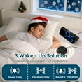 thumbnail image 2 of Loud Alarm Clock for Heavy Sleepers, Plug-in RGB Vibrating Alarm Clocks with Bed Shaker, 5 Dimmers, 2 Alarms and Snooze for Bedrooms Hearing Impaired Deaf Adults (Black), 2 of 4