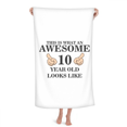 thumbnail image 1 of Ten Digit Age Exclamation Hand Towel Bath Facecloth Soft Cotton Washcloth, 1 of 4