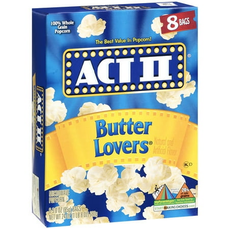 ACT II Butter Lovers Popcorn, 3 Oz., 8 Count