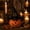 Orange, variant on Gqtwoy Witch Hat Pumpkin Decor Set, Rustic Tabletop Decor, Vintage Halloween Centerpiece, Soft Fabric Pumpkin with Floral Hat, Tiered Tray and Shelf Decoration