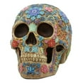 thumbnail image 2 of Ebros Gift Day of The Dead Floral Sugar Skull 6.5" Statue Skeleton Head Sculpture, Hand-painted, 2 of 10