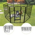 thumbnail image 2 of Geniqua Heavy Duty Metal 40" Pet Dog Playpen Folding Exercise Fence Cage 8-Panels, 2 of 8