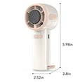 thumbnail image 6 of BN-LINK Mini Handheld Fan, Four Speeds Adjustable USB Rechargeable Fan, Portable Fan With Hook & Digital Display, Gifts for Makeup Stylish Girl Women Men Indoor/Outdoor Travel, White, 6 of 6
