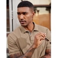 thumbnail image 3 of COOFANDY Mens Polo Shirts Short Sleeve Cotton Pique T-Shirts 2 Buttons Casual Performance Golf Shirts, 3 of 6
