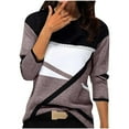 thumbnail image 2 of Meichang Womens Long Sleeve Tops Crew Neck Soft Fall Sweaters Pullover Funny Geometric Print Shirts Lightweight Office Work Tunic Tops, 2 of 3