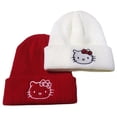 thumbnail image 2 of Sanrio-gorro de punto bordado de Hello Kitty para parejas, sombreros cálidos de otoño e invierno, figuras de Anime, regalos de cumpleaños LIUWENJING unisex, 2 of 2