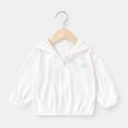 thumbnail image 2 of mgoYE Baby Infant Toddler Lightweight and Breathable Hoodie Summer Sun Protection Coat Jacket(White,18-24 Months), 2 of 9