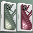 thumbnail image 2 of Funda de teléfono con espejo templado, carcasa de protección completa con lente cuadrada para IPhone 14, 11, 13, 12 Pro Max, Mini, XS, XR, X, 7, 8 Plus Fivean unisex, 2 of 2