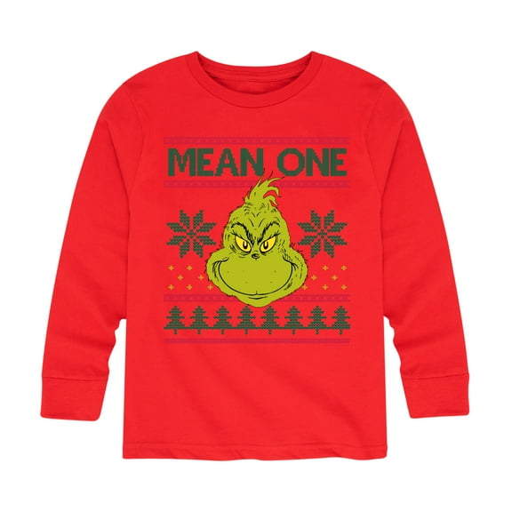 Dr. Seuss The Grinch - Christmas - Mean One - Toddler & Youth Long Sleeve Graphic T-Shirt