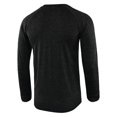 thumbnail image 3 of Jalioing V Neck Athletic T Shirt for Men Casual Basic Long Sleeve Solid Workout Shirts Loose Sport Pullover Tee, 3 of 8