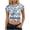 Light Blue, variant on LEKWK Short Sleeve Crop Tops for Women Loose Fit Floral Printed Casual Shirts Crew Neck Lightweight Comfy Summer Tops Fashion Beach Vacation Outfits