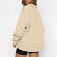 thumbnail image 5 of Women Half Zip Oversized Sweatshirt Quater Lapel Pullover Shirts Long Sleeve Fashion Tops Teen Girls Outfits Clothes 2024 Clearance Sale, 5 of 6