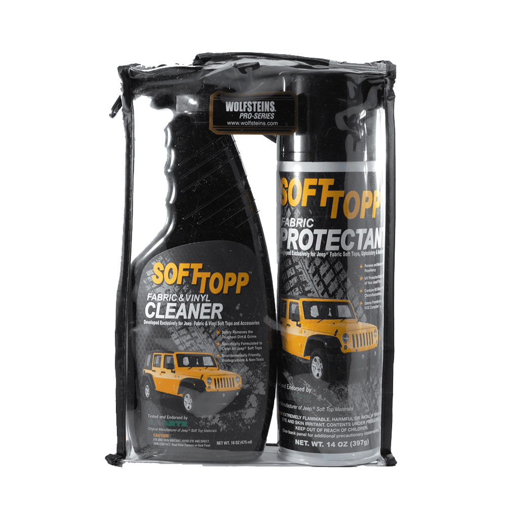 SOFTTOPP (by RAGGTOPP) Fabric Jeep Top Cleaner & Protectant Kit - Pack of 2
