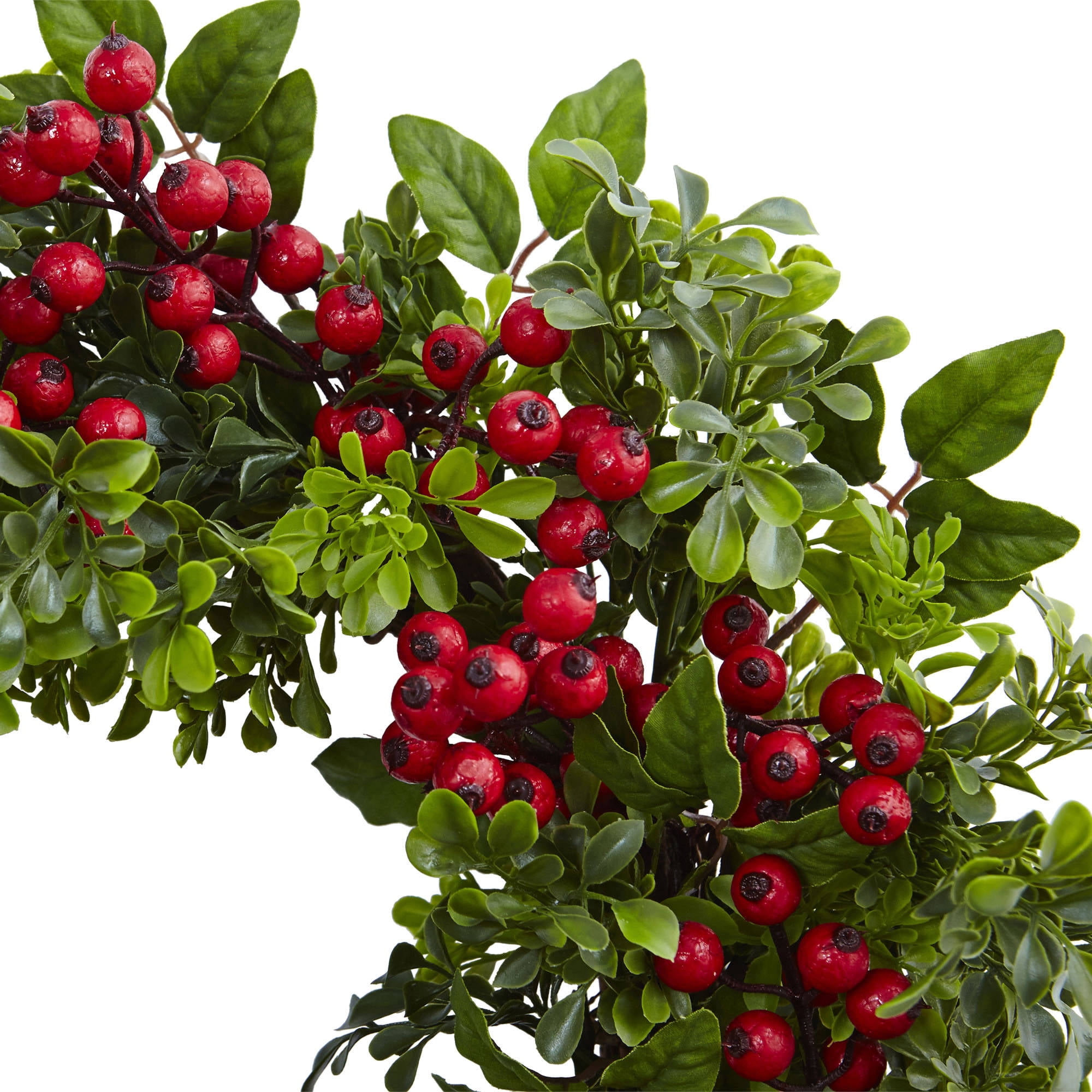 Nearly Natural Polyester Holiday Wreath, 24" (Assorted Colors)