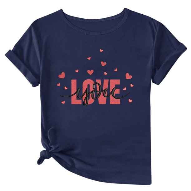 Camisetas de Manga Corta para Mujeres, Camiseta de Cuello Redondo Impresa de Moda, Primavera Y Verano Casual