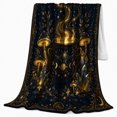 thumbnail image 2 of Mystic Cauldron Golden Moon Steam, Cozy Friendship Quote Scene, Warm Flannel Blanket for Living Room and Reading Nook, Art Lovers Friendship Gift, Artistic Home Decor, 2 of 9