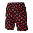 thumbnail image 4 of Goofa Sexy Red Lips Kiss Printed Mens Swim Trunks Summer Quick Dry Short Beach Swimwear Bathing Suits-Large, 4 of 6