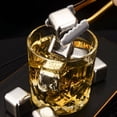 thumbnail image 1 of Cubitos de hielo de acero inoxidable 304 de grado alimenticio, para vino, hielo congelado, metal, granulado, para vino tinto, whisky, 1 of 4