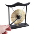 thumbnail image 4 of Desktop Gong - Feng Shui Brass Gong Desktop Ornament with Stand and Mallet, Delicate Chinese Home D, 4 of 5