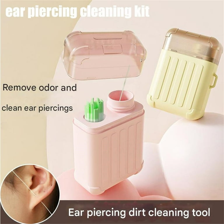 ​Ear Piercing Cleaning Kit with 240 Floss & Solution – Ear Hole Care for Women/Men​