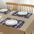 thumbnail image 3 of Pioneer Flower Floral Print Pattern Summer Placemats Table Placemats Set Of 4-Linen Kitchen Washable Placemats Table Mats 12x18 Inch Non-Slip Heat Resistant, 3 of 5