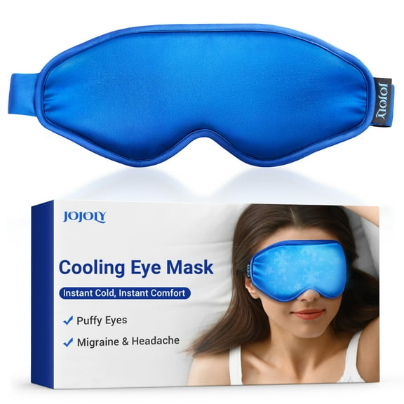 Cooling Eye Mask for Puffy Eyes, Cold Compress for Migraines Headache and Puffiness, Relaxation Gifts for Women, Gel Sleep Mask for Dark Circles, Reusable Face Ice Pack(Blue)