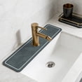 thumbnail image 6 of Diatomaceous Earth Absorbent Faucet Mat for Kitchen Sink and Bathroom Countertop, Non-Slip Spatter-Proof Draining Pad, 13.8x38cm, Easy Clean Black or Gray, 6 of 7