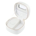 thumbnail image 3 of Unique Bargains PU Leather Travel Jewelry Box with Mirror Silver, 3 of 7