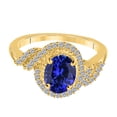 thumbnail image 2 of AoneJewelry Tanzanite and White Diamond Ring In 10K Rose, White Yellow Solid Gold, 2 of 4