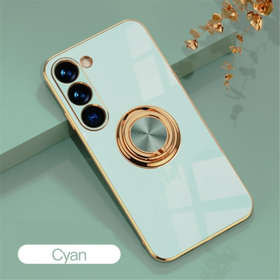 Tarise for Samsung Galaxy A14 5G Phone Case with Ring Holder, Galaxy A14 Cover 5G, Kickstand Magnetic Plating Frame TPU Shockproof Anti-Scratch Girls Women Men Case Cover for Samsung A14 5G, Mint