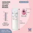 thumbnail image 3 of Miyuki Delica Seed Beads – Size 11/0 (1.6 mm), DB0201, White Pearl, 7.2 g, Approx. 1440 Beads, 3 of 7