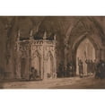 thumbnail image 2 of James Pattison Cockburn 18x14 Gold Ornate Wood Frame and Double Matted Museum Art Print Titled - Procession in a Church, 2 of 4