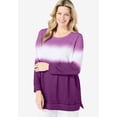 thumbnail image 5 of Woman Within Plus Size Tie-Dyed Knit Sweatshirt Tunic, 5 of 6