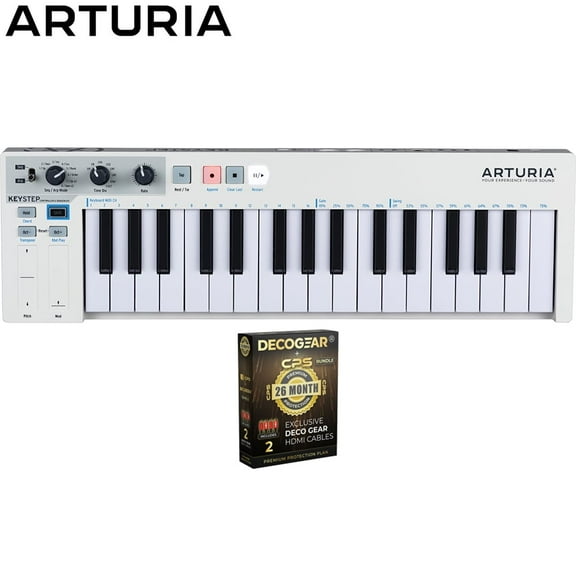 Arturia 430201 KeyStep 32-Key MIDI Controller and Sequencer Keyboard White Bundle with CPS Exclusive 26 Month Protection Pack (BEACH-CPS-26M500ATV)