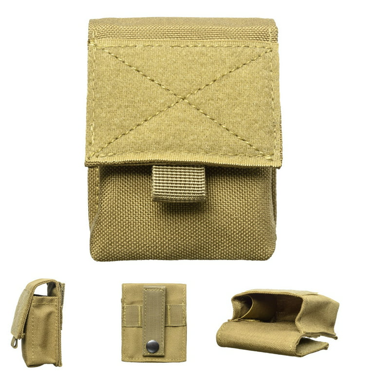 LIVANS Tactical Mesh Pocket, Molle Mesh Pouch Small Utility Pouch Mag Dump Pouch Storage Pocket Backpack Attachment EDC Pouch Hook-N-Loop Quick