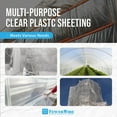 thumbnail image 4 of PRZL 6 Mil Clear Plastic Sheeting - Heavy-Duty Polyethylene Greenhouse Painter Tarp, Multi-Purpose, 25' x 32', 4 of 16