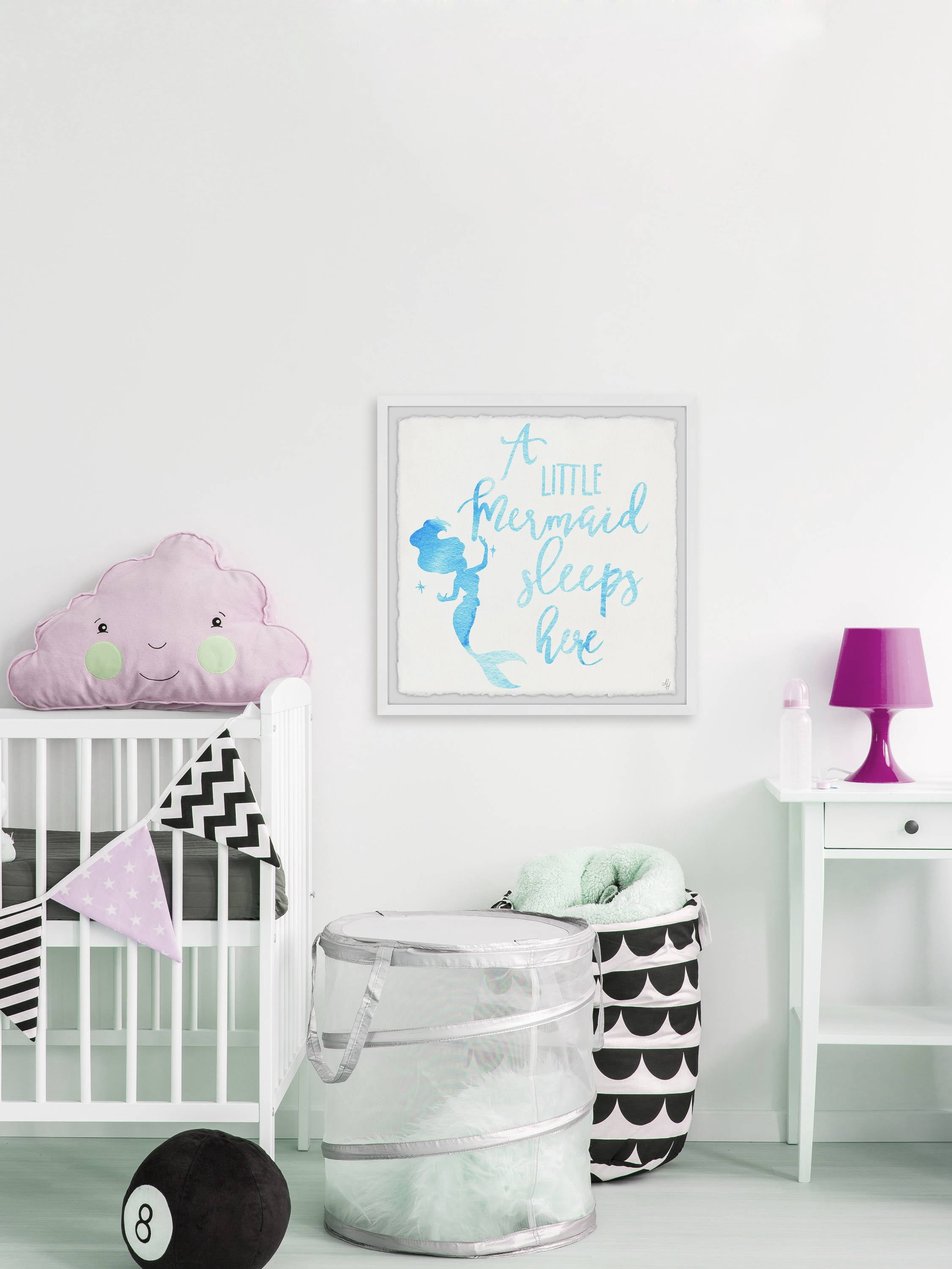 Marmont Hill A Little Mermaid Sleeps Here Framed Wall Art