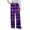 Purple, variant on Annhoo Plaid Pants for Women Casual Drawstring High Waisted Straight Leg Pants Loose Comfy Trousers with Pockets