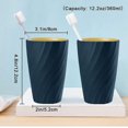 thumbnail image 4 of Vasos de cepillo de dientes CHAO Paquete de 2 irrompibles suaves duraderos azul claro, 4 of 4